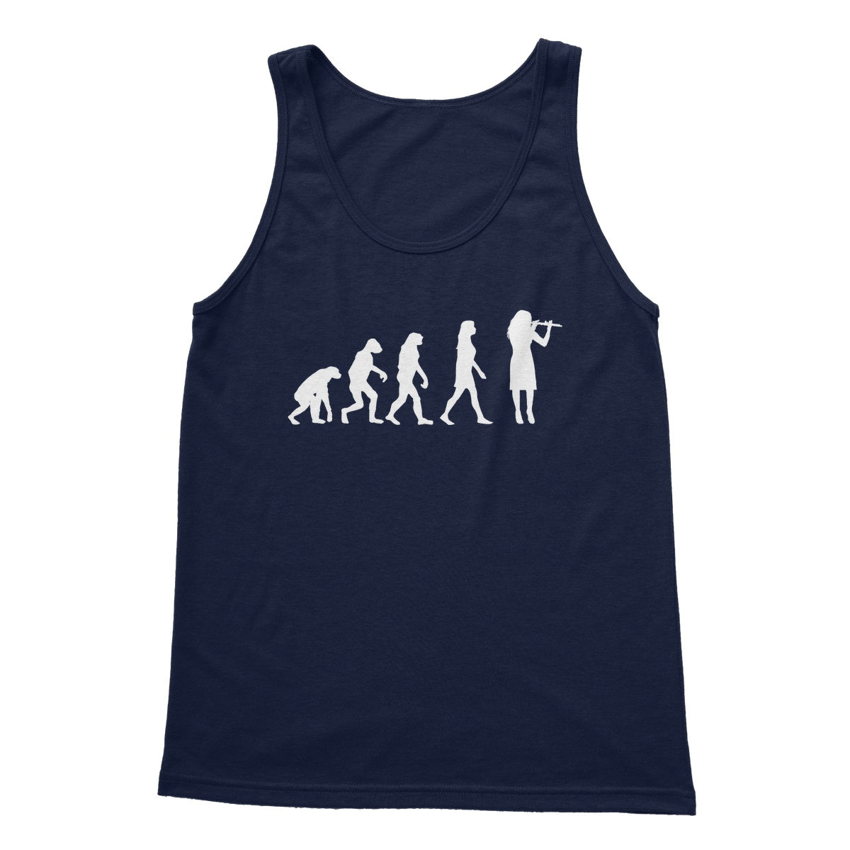 Evolution of Female Flute Players Softstyle Tank Top
