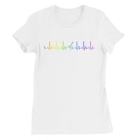 Rainbow Heartbeat Guitar Women's T-Shirt