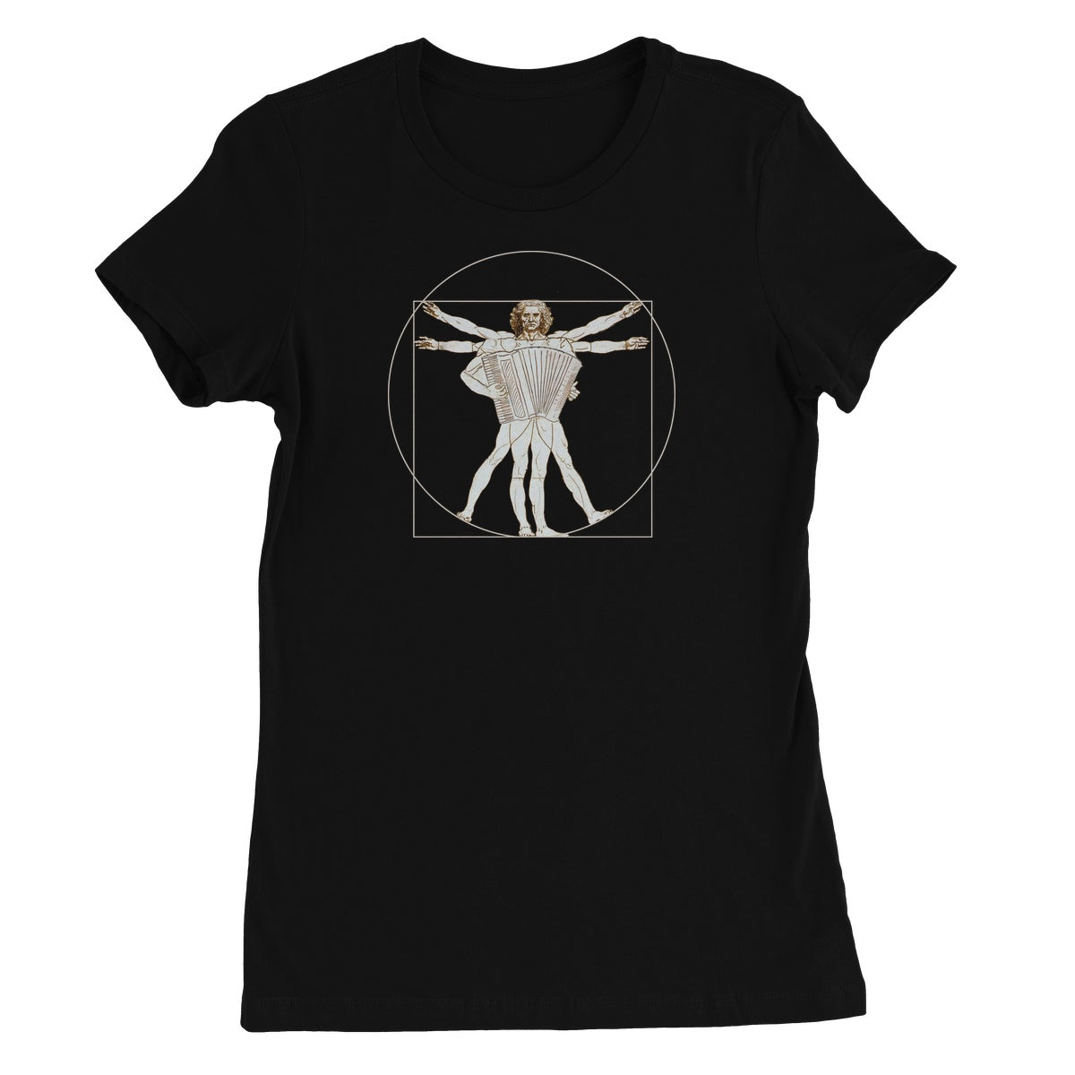 Da Vinci Vitruvian Man Accordion Women's T-Shirt