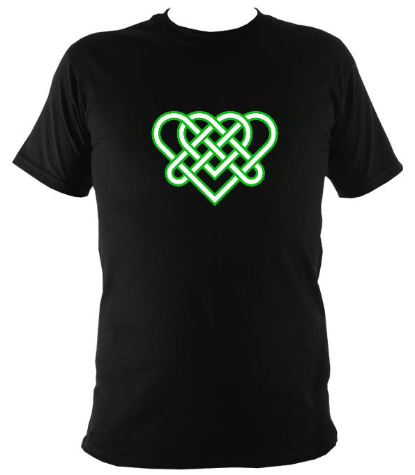 Celtic Triple Hearts Knot T-shirt - T-shirt - Black - Mudchutney