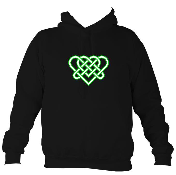 Celtic Triple Hearts Hoodie-Hoodie-Jet black-Mudchutney