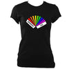 Rainbow Melodeon Ladies Fitted T-shirt - T-shirt - Black - Mudchutney