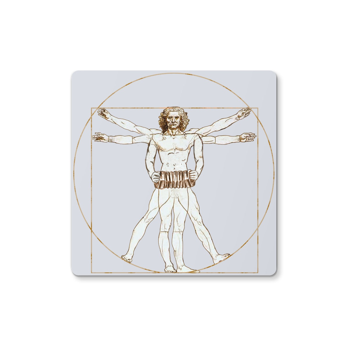 Da Vinci Vitruvian Man Concertina Coaster