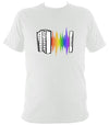 Rainbow Soundwave Melodeon T-Shirt - T-shirt - White - Mudchutney