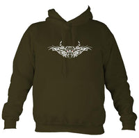 Tribal Bull Hoodie-Hoodie-Olive green-Mudchutney