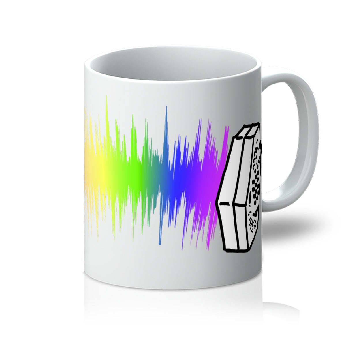 Rainbow Sound Wave Concertina Mug
