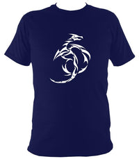 Tribal Dragon T-shirt - T-shirt - Navy - Mudchutney