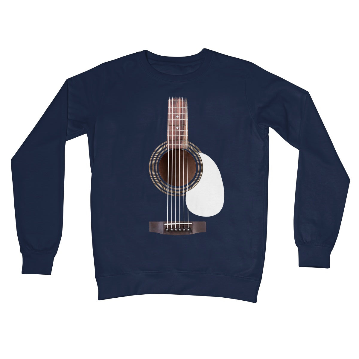Guitar Neck and Strings Crew Neck Sweatshirt