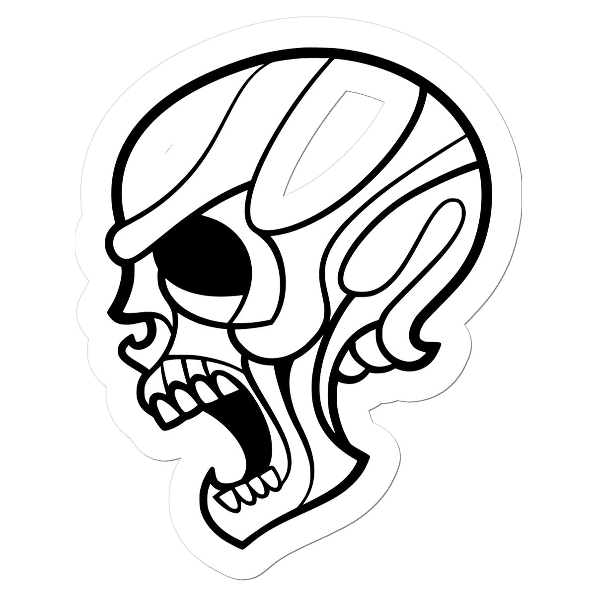 Angry Skull Sticker