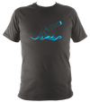 Kitesurfing T-shirt with stylised waves