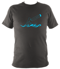 Kitesurfing T-shirt with stylised waves