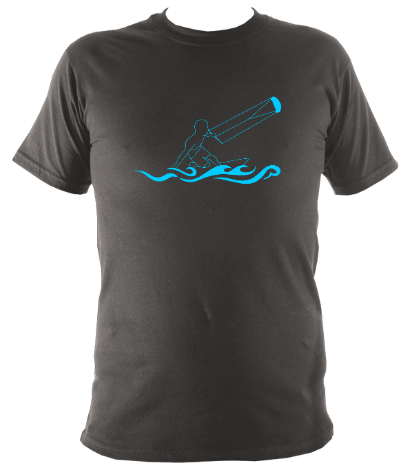 Kitesurfing T-shirt with stylised waves