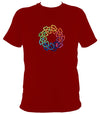 Rainbow Coloured Celtic Knot T-shirt - T-shirt - Cardinal Red - Mudchutney