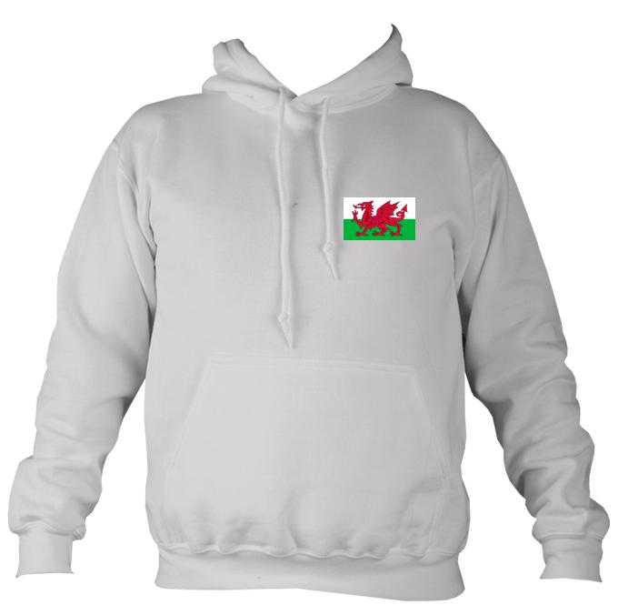 Welsh Dragon Flag Hoodie-Hoodie-Moondust grey-Mudchutney