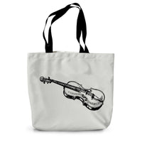 Fiddle Sketch Canvas Tote Bag