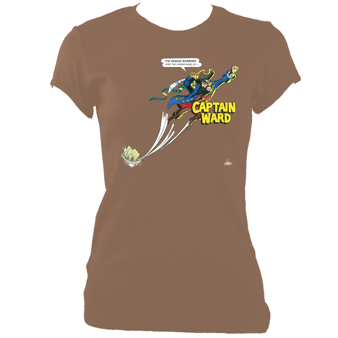 The Demon Barbers "Captain Ward" Ladies Fitted T-shirt