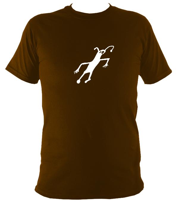 Caveman Painting T-shirt - T-shirt - Dark Chocolate - Mudchutney