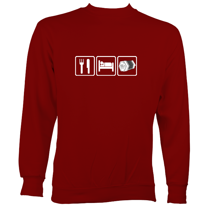 Eat, Sleep, Play Concertina Sweatshirt