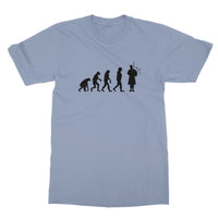 Evolution of Bagpipe players Softstyle T-Shirt