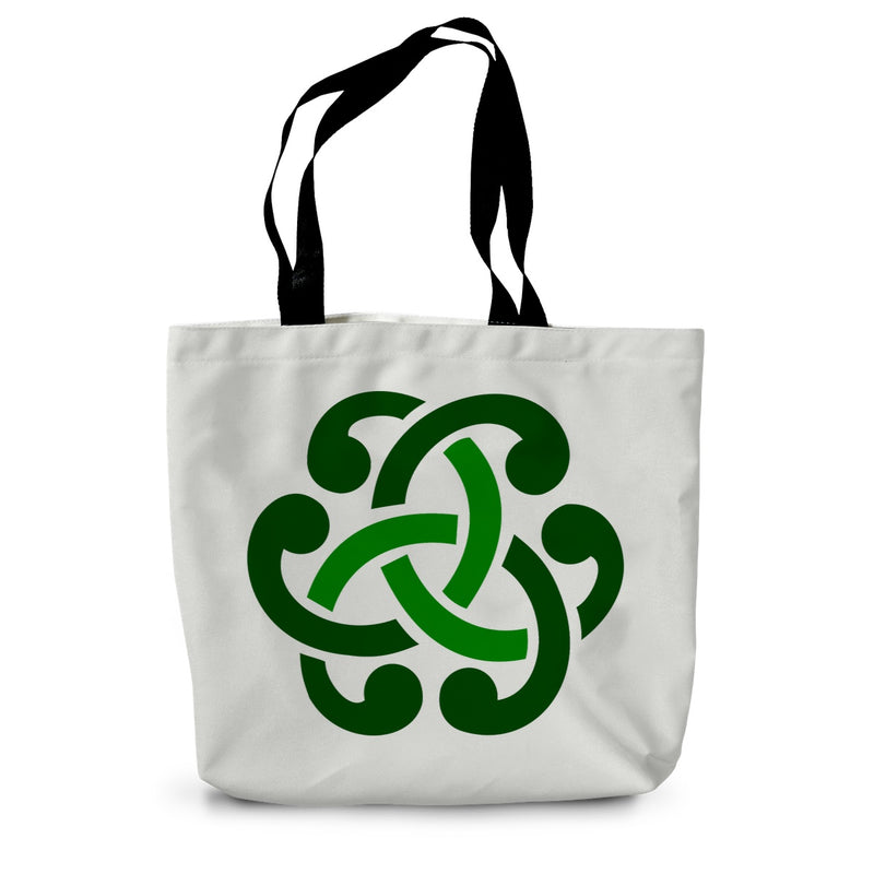Green Celtic Knot Canvas Tote Bag