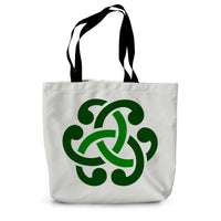 Green Celtic Knot Canvas Tote Bag