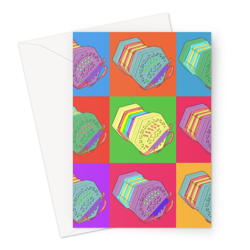 Warhol Style Concertinas Greeting Card