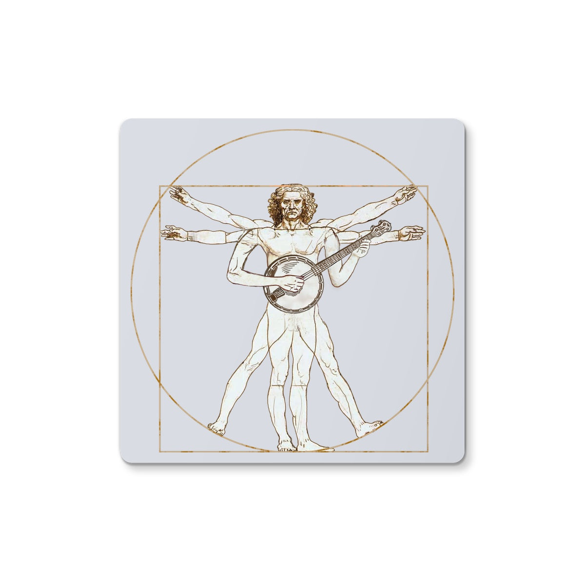 Da Vinci Vitruvian Man Banjo Coaster