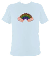 Rainbow Accordion Bellows T-shirt - T-shirt - Light Blue - Mudchutney