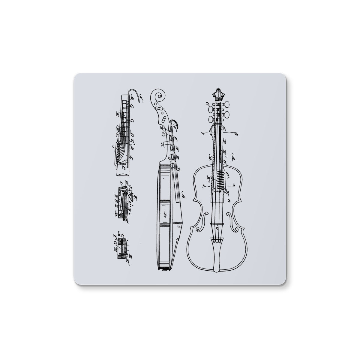 Fiddle Patent Coaster