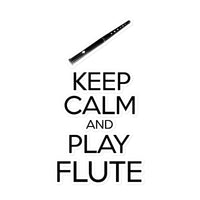 Keep Calm & Play Flute Sticker