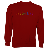 Guitar Heartbeat in Rainbow Colour Sweatshirt