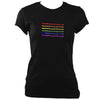 Rainbow Bows Ladies Fitted T-shirt - T-shirt - Black - Mudchutney