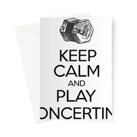 Keep Calm & Play English Concertina Greeting Card