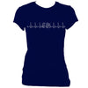 update alt-text with template Heartbeat Melodeon Ladies Fitted T-shirt - T-shirt - Navy - Mudchutney