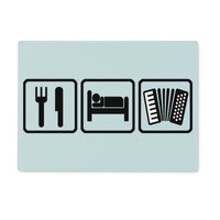 Eat Sleep & Play Accordion Glass Chopping Board