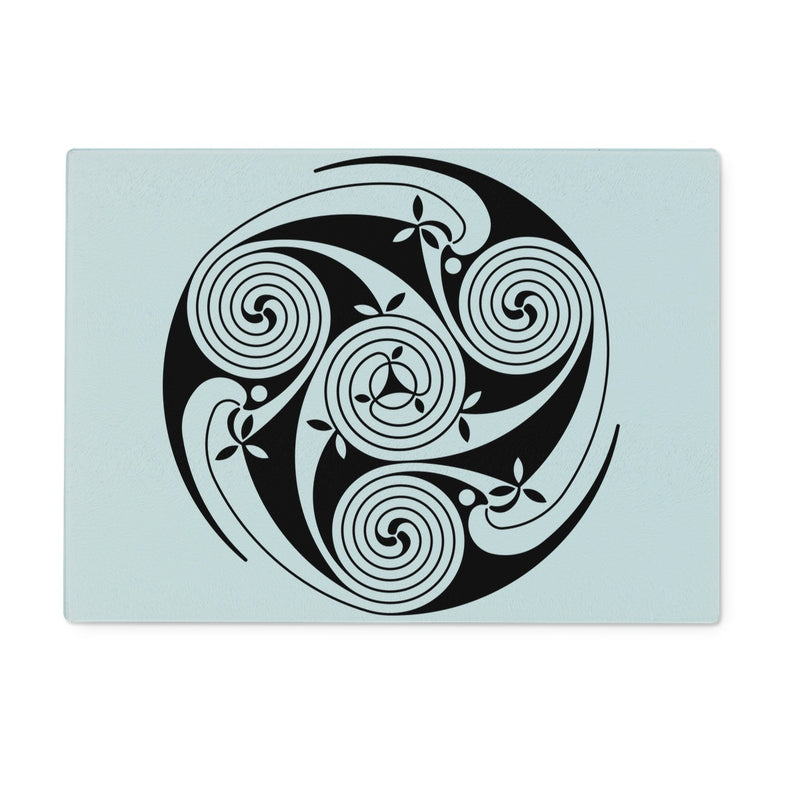 Celtic Swirls Glass Chopping Board