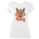 update alt-text with template Cambridge Folk Festival - Design 7 - Women's Fitted T-shirt - T-shirt - White - Mudchutney