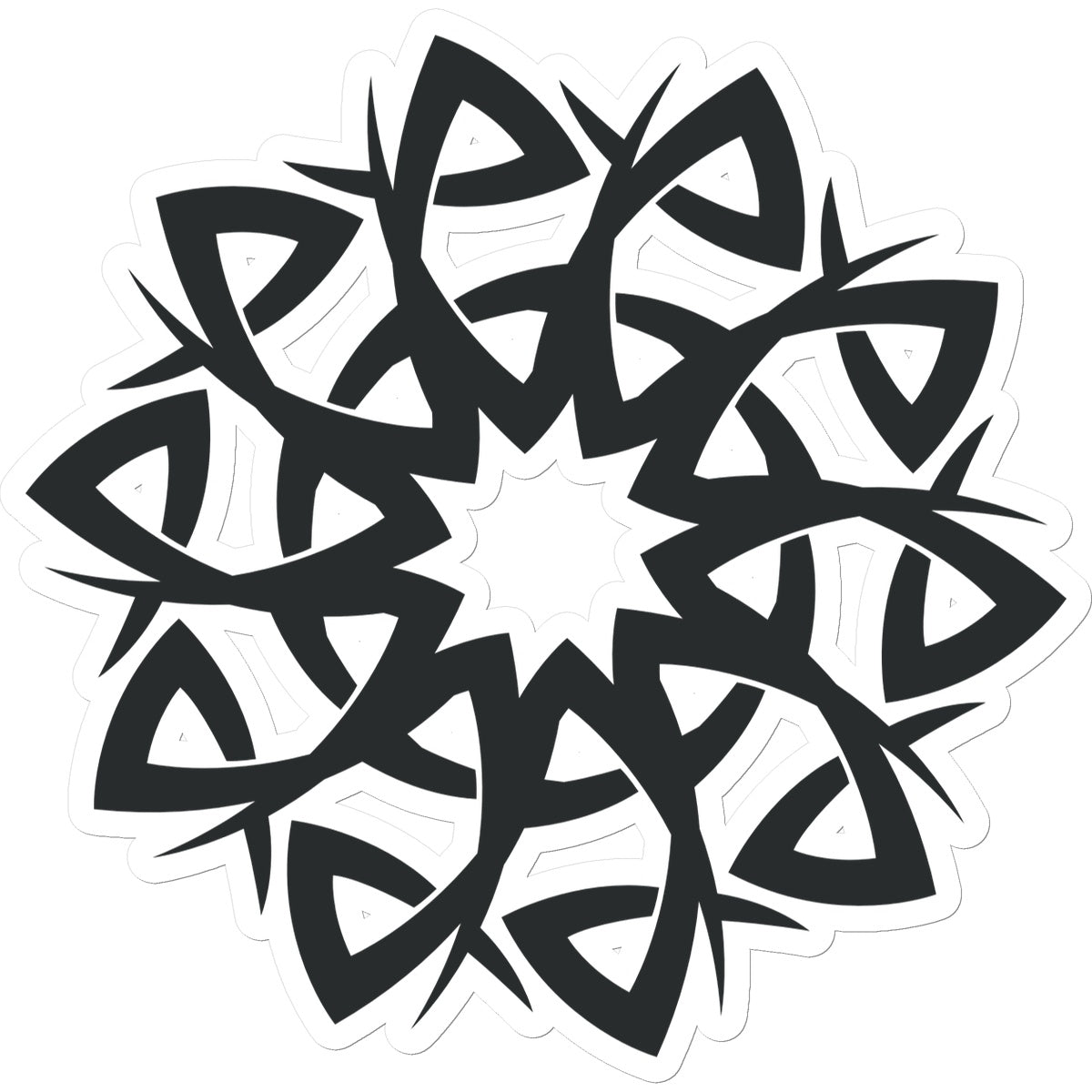 Celtic Style Flower Sticker