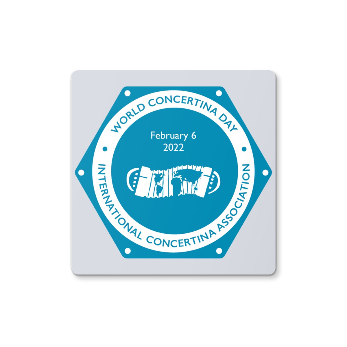 World Concertina Day 2022 Coaster