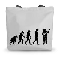 Evolution of Banjo Players Canvas Tote Bag