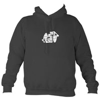 South American Iguana Cave Drawing Hoodie-Hoodie-Charcoal-Mudchutney