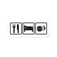 Eat Sleep & Play Concertina Sticker