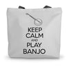 Keep Calm & Play Banjo Canvas Tote Bag