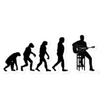 Evolution of Guitarists Sticker