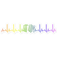 Rainbow Heartbeat Melodeon Sticker