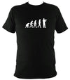 Evolution of Flute Players T-shirt - T-shirt - Black - Mudchutney