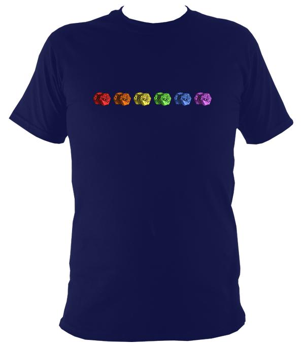 Rainbow of Concertinas T-shirt - T-shirt - Navy - Mudchutney