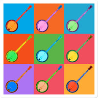 Warhol Style Banjos Sticker