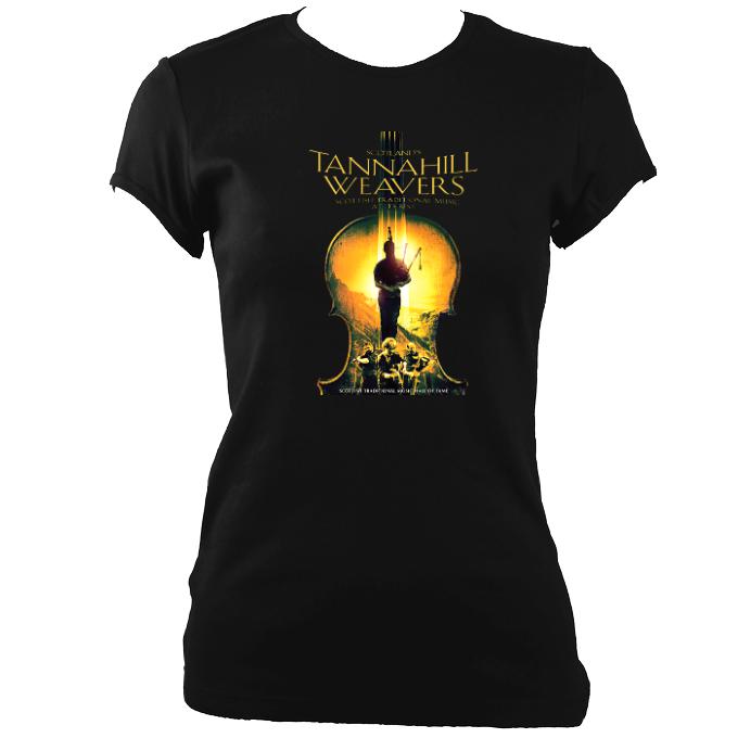 update alt-text with template Tannahill Weavers Ladies Fitted T-Shirt - T-shirt - Black - Mudchutney
