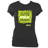 update alt-text with template "I'm Here For The Folk Music" Ladies Fitted T-Shirt - T-shirt - Dark Heather - Mudchutney